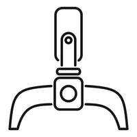 Arcade game machine claw picking up toy icon vector
