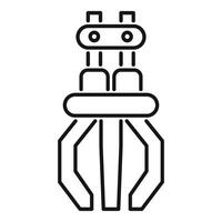 Industrial robot manipulator arm picking up object vector