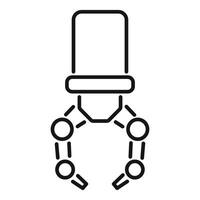 Robotic arm manipulator gripping using artificial intelligence technology vector
