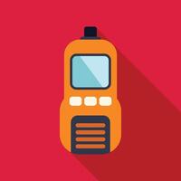 Professional portable radio transceiver communicating vital information vector