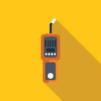 Portable gas detector showing methane level on yellow background vector
