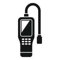 Digital gas detector measuring methane level for safety vector