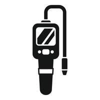 Digital gas analyzer is showing the methane level vector
