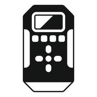 Control panel with display and buttons showing modern technology vector