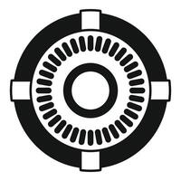Circular saw blade rotating at high speed for cutting wood vector
