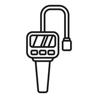 Nitrate tester showing concentration level using electronic device icon vector