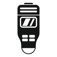 Digital thermometer showing high temperature icon vector