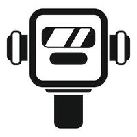 Water meter icon, measuring device for water consumption tracking vector