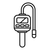 Digital gas detector measuring instrument showing methane level vector