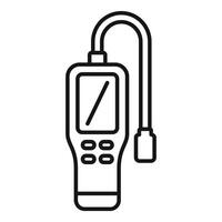 Gas detector device measuring methane level icon vector