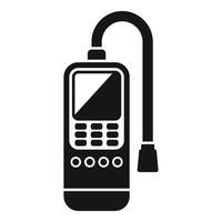 Gas detector device measuring methane level icon vector