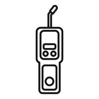 Gas detector measuring device showing methane level icon vector
