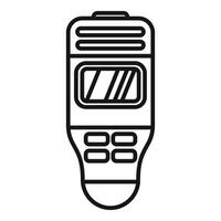 Voice recorder device recording audio with buttons and screen vector