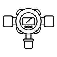 Water meter counter showing consumption volume and measuring water use vector