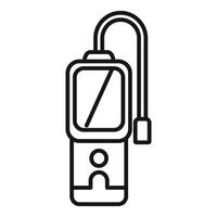 Digital gas detector measuring instrument icon showing methane level vector