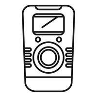 Digital voice recorder showing recording process icon vector