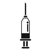 Medical syringe icon representing healthcare injection vector