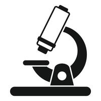 Laboratory microscope is analyzing a sample in the lab vector