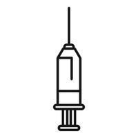 Simple medical injection syringe icon showing vaccination vector