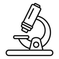 Microscope focusing on sample for scientific research vector