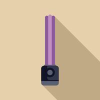 Ultraviolet lamp casting a shadow on a beige background vector
