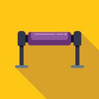 Purple roadblock closing access to a restricted area vector