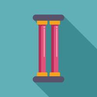 Two pink columns standing tall with long shadow vector