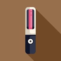 Electronic cigarette device with battery indicator light flat icon vector