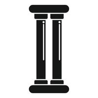 Double column icon representing classical architecture and history vector