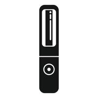 Electronic cigarette with cartridge showing heating coil icon vector