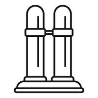 Double water filter replacing cartridge for home use icon vector