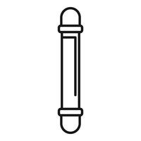 Line icon of a rolling pin baking tool for dough vector