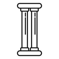 Ancient greek column icon showing classical architecture vector