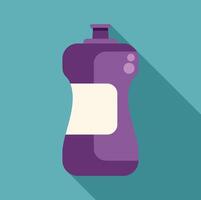 Purple plastic detergent bottle with blank label for mockup design vector
