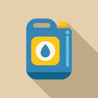 Blue plastic gallon container displaying water drop symbol vector