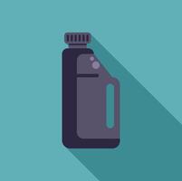 Plastic gallon container casting long shadow over turquoise background vector
