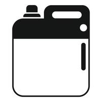 Black plastic jerrycan standing for liquid transportation vector
