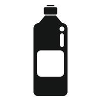 Black bottle icon showing blank label for branding vector