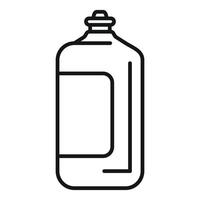 Big bottle detergent with label and cap is being opened vector