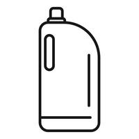 Plastic detergent bottle with handle and measuring lines icon vector