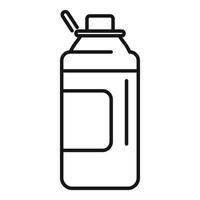 Sport bottle with straw is being opened for drinking refreshing water vector