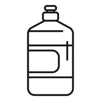 Simple black and white icon of a big plastic bottle with handle vector