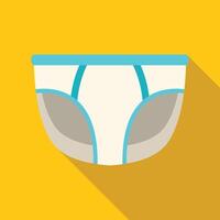 White underpants lying on yellow background with shadow vector
