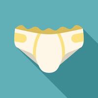 Baby diaper is lying on a turquoise background vector