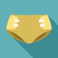 Reusable modern cloth nappy with hook and loop fasteners for sustainable diapering vector