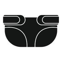 Baby diaper protecting from leakage icon, simple style vector