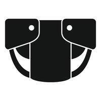 Baby diaper protecting from leak icon, simple style vector
