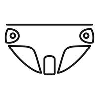 Baby diaper with reusable insert icon outline style vector
