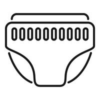 Baby diaper with moisture indicator showing full absorbency icon vector