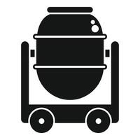 Tank for transporting alcoholic beverages on a wheeled platform is being prepared for winemaking vector